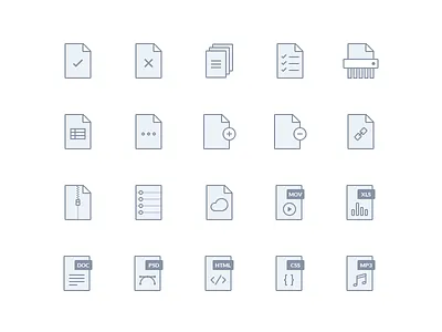 File type icons css doc file type files html js mov mp3 psd psddd xls zip