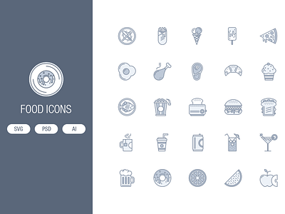 Food & Drinks icons drinks food icon pack landing page icons