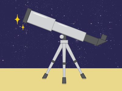 Telescope illustration astronomy download free freebie illustration point sky stars telescope view