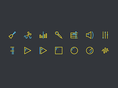 Sound editing icons