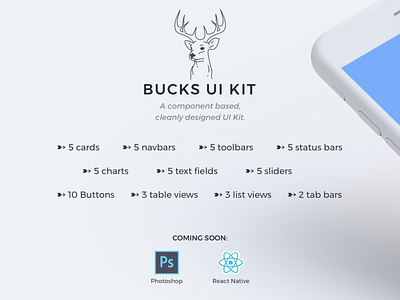 Bucks UI Kit mobile photoshop react native sketch ui kit