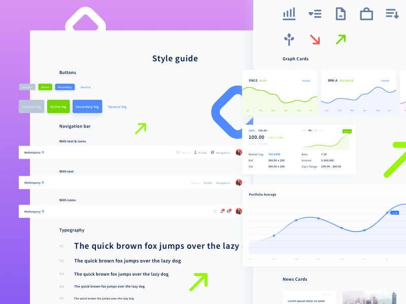Style guide for walletquery download free investor chart news money portfolio etherium bitcoin crypto stocks finance