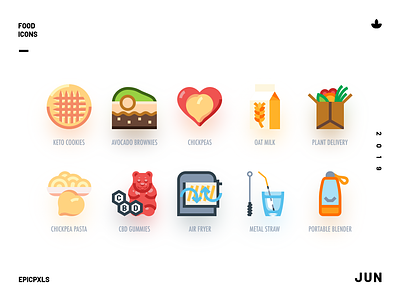 More organic groceries (10 icons)