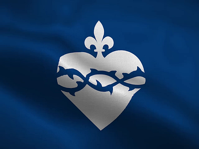 Lys de Coeur ave maria branding catholic france jesus logo medieval royal