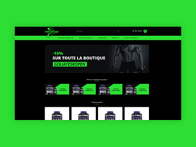 Goliatesk Nutrition website branding ecommerce fitness proteins