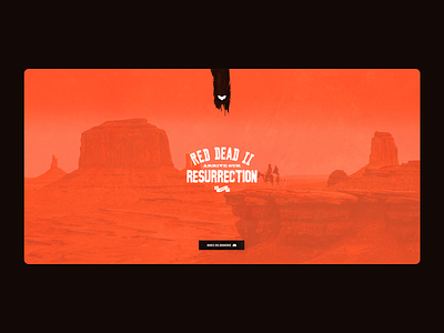 Resurrection Gaming / Landing Page gaming landing page red dead redemption roleplay roleplaying ui ux webdesign western