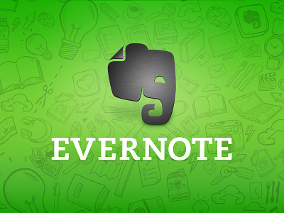 Evernote Logo app elephant evernote hand drawn illustration logo