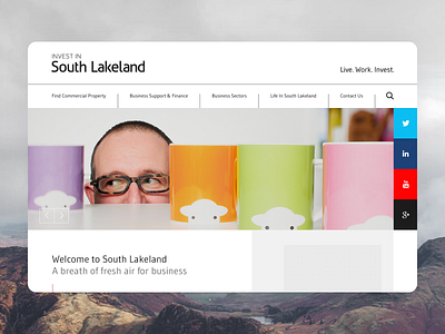 Invest South Lakeland design ui ux web website