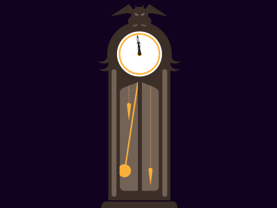 Clock animation clock design gif halloween illustration