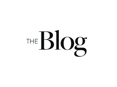The Blog blog fashion logo typography