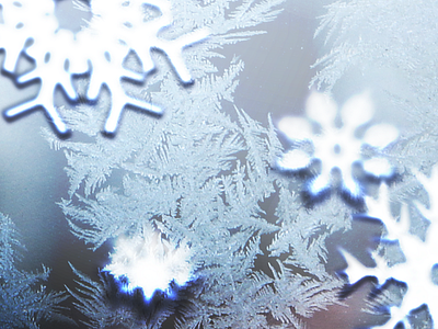 Wrap up warm! It's cold out... cold frost ice snowflakes