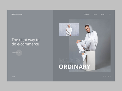 Landing Page Minimal Design clean design design agency e commerce fashion grid layout minimal modern type ui ux