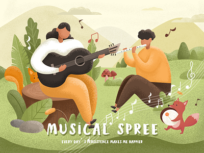 Musical Spree 插图 设计