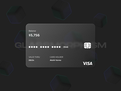 Glassmorphism Card Dark Mode