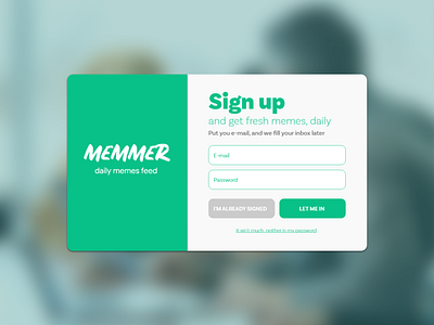 Daily challenge starts! Simple sign up form! #DailyUI #001 design sign up form ux web