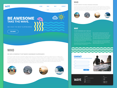 Landing Page Design #DailyUI #003 design landing page surf surfboard ui ux website