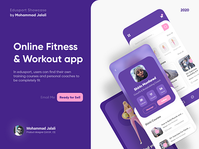 Edusport - an online fitness & workout app android appdesign bootstrap fitness ios landing page landingpage product design productdesign ui ui design uidesign uiux uiuxdesign ux ux design uxdesign web design webdesign workout