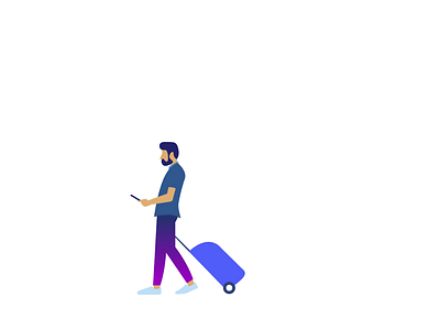 Travel Man Illustration ae aftereffects animated animated gif animation animations illustraion illustration illustrator travel