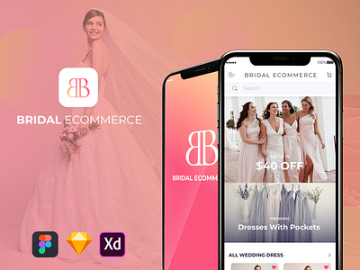 Bridal Ecommerce UI KIT app bridal design ecommerce ios kit mobile sketch template ui xd