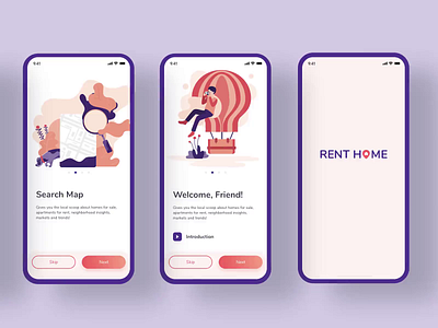 Rent Home UI KIT apartment app house kit mobile realestate rent room temple uiux