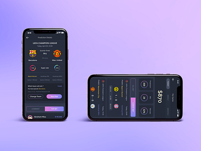 Bettor UI KIT bettor esport figma lesscreate mobile app sport templete uiux