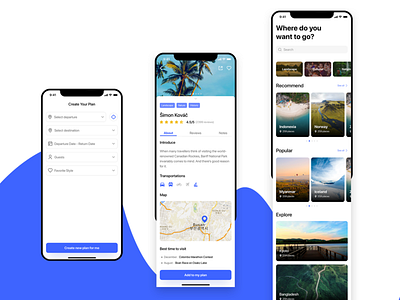 Le Trip - Travel planner UI KIT app app design booking graphic design interface design iphone lesscreate minimal minimalist travel travel app uikit