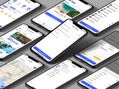 Le Trip UI KIT app booking design graphic iphone lesscreate minimal minimalist travel