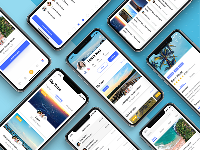 Le Trip - Travel Planner UI KIT app app design booking graphic design interface design iphone lesscreate minimal minimalist travel travel app uikit