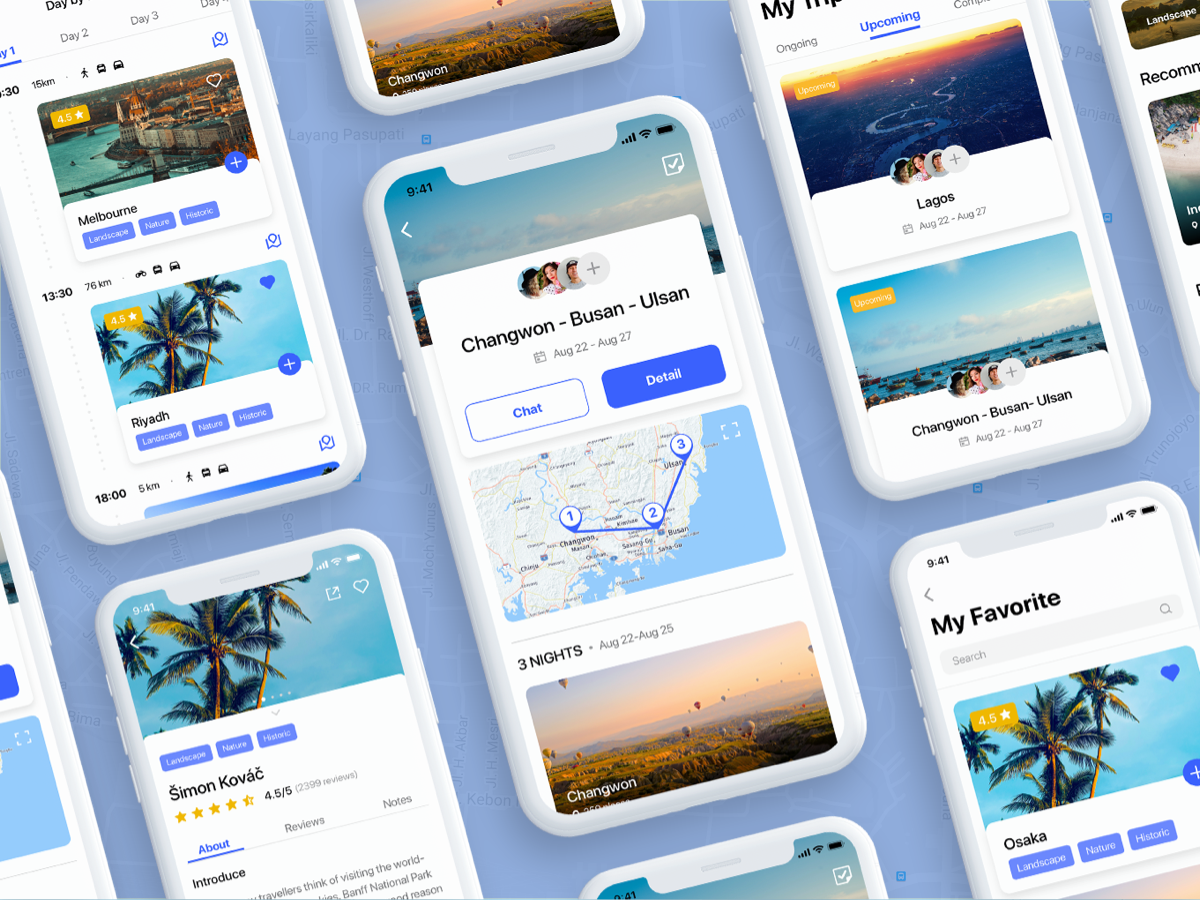 Le Trip - Travel planner UI KIT by Less Create on Dribbble