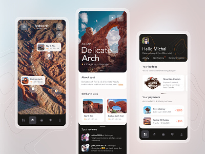 Pocket Guide to National Parks - iOS 🌋 10clouds branding canyon design interface ios location map mobile app mobile design mountains parks search ui uiux user design user experience ux