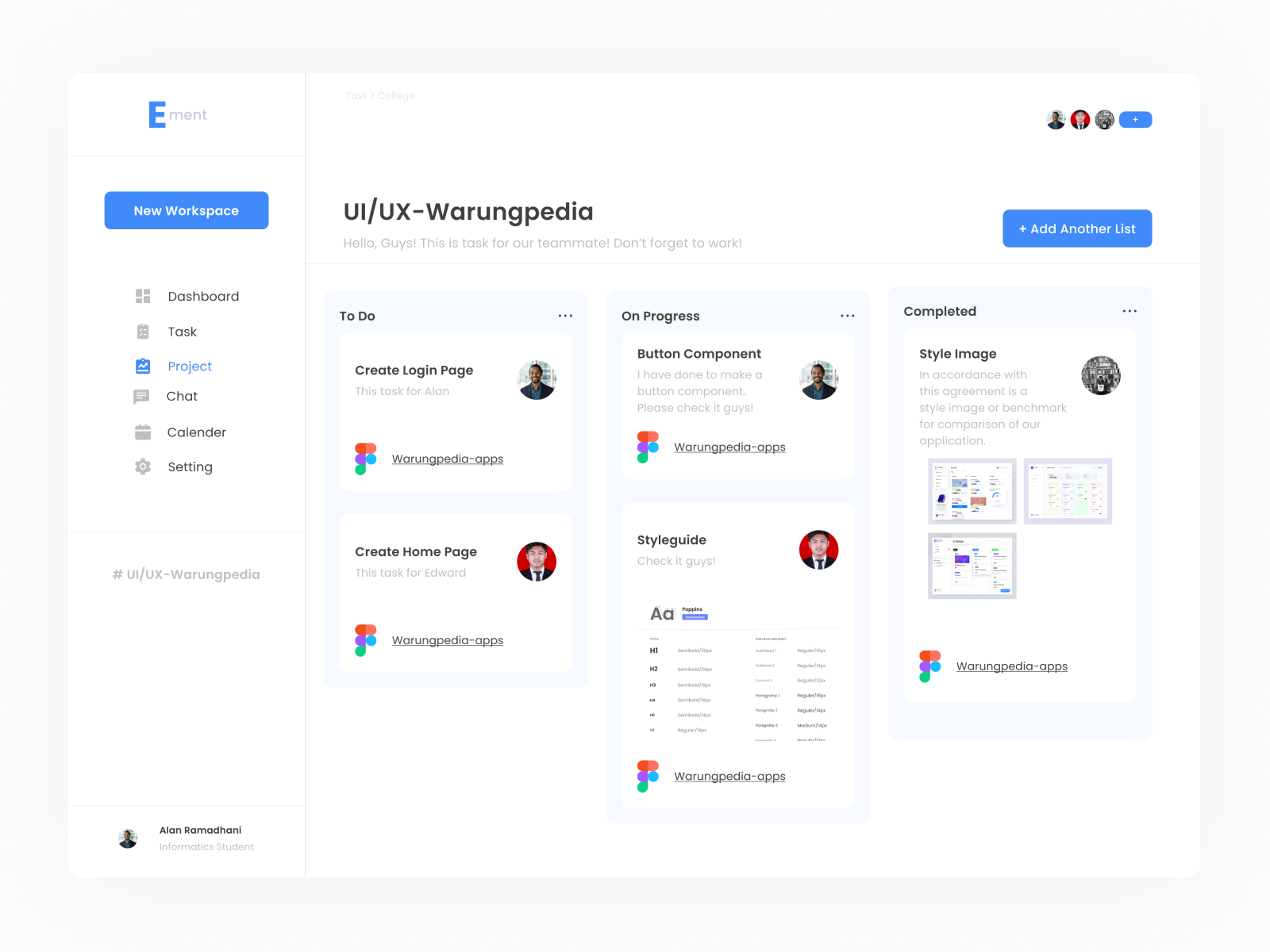 Simple Kanban by Alan Ramadhani on Dribbble