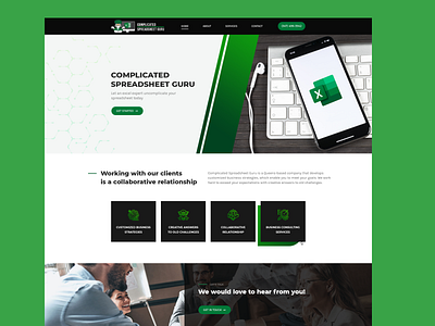 Complicated Spreadsheet Guru business design ui ux web website design