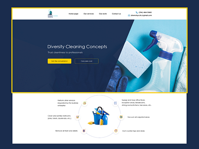 Diversity Cleaning Concepts cleaning company cleaning service design ui ux web website design