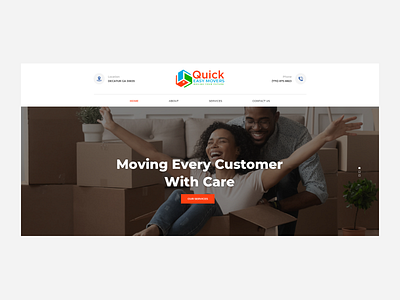 Quick Easy Movers business clean company design moving ui ux web website design