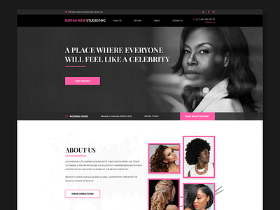 Sophia Hair Studio NYC design ui ux web website design