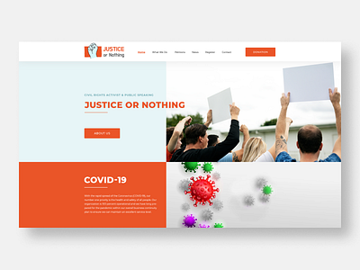 Justice or Nothing business design ui ux web website design