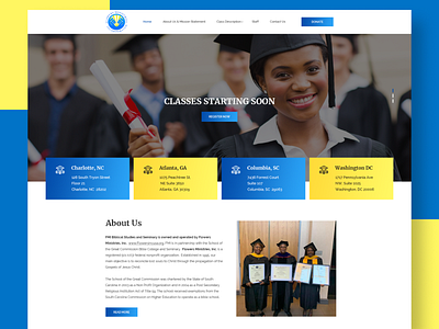 Flowers Ministries Inc branding design logo ui ux web website design