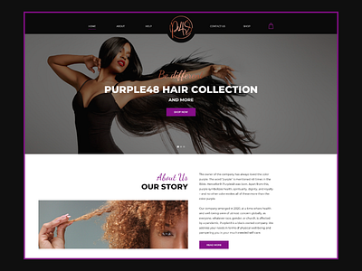 Purple48 Hair Collection beauty business design hair ui ux web website design