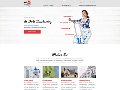 A1 World Class Painting business design ui ux web website design