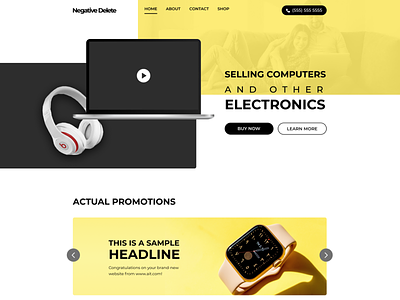 Negative Delete business clean design ui ux web website design