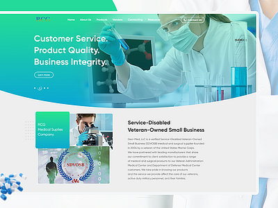 Medical and Surgical Supplier clean logo medical medicine surgical ui ux web website website design