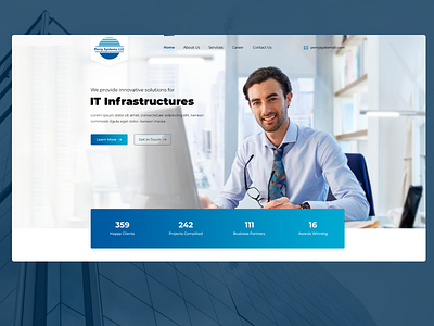 Dribbble Shot HD clean consulting it ui web website design