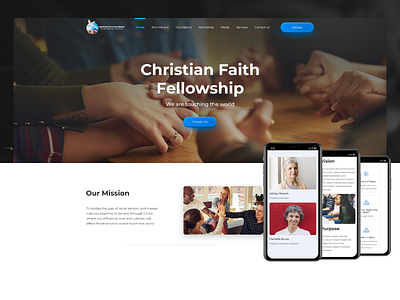 Christian Faith Fellowship charity christian clean design donations nonprofit organization ui ux web website design
