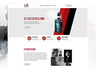 Vape Shop business clean eco shop ui ux vape web website design