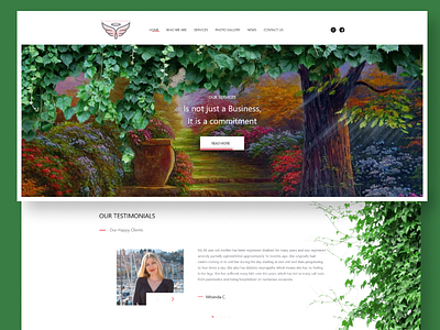 Home Care Services caregivers charity design homecare ui ux web website design