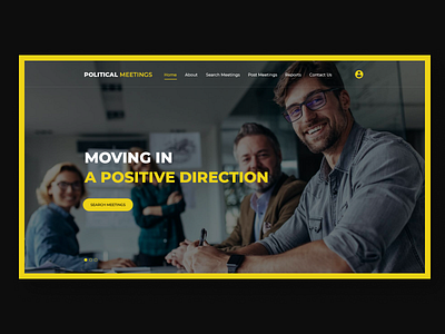 Political Meetings clean design ui ux web website design