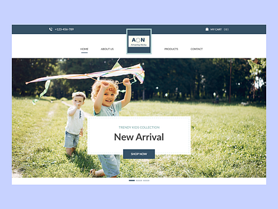 Amazing Nicky ecommerce kids shop ui ux web website design