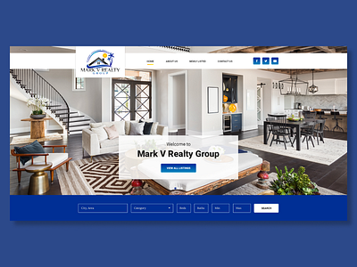 Mark V Realty Group business home house real estate ui ux web website design