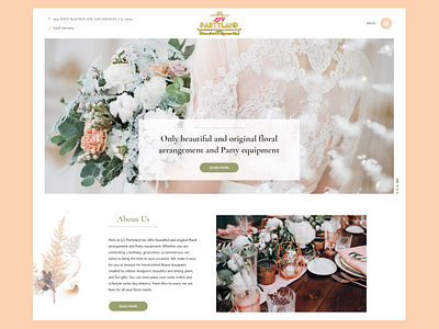 LJS Party Rentals clean design party ui ux web website design wedding