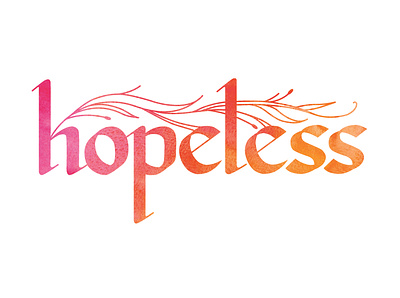 hopeless lettering logo design flourish flourishes hopeless illustration illustrator lettering logo plants